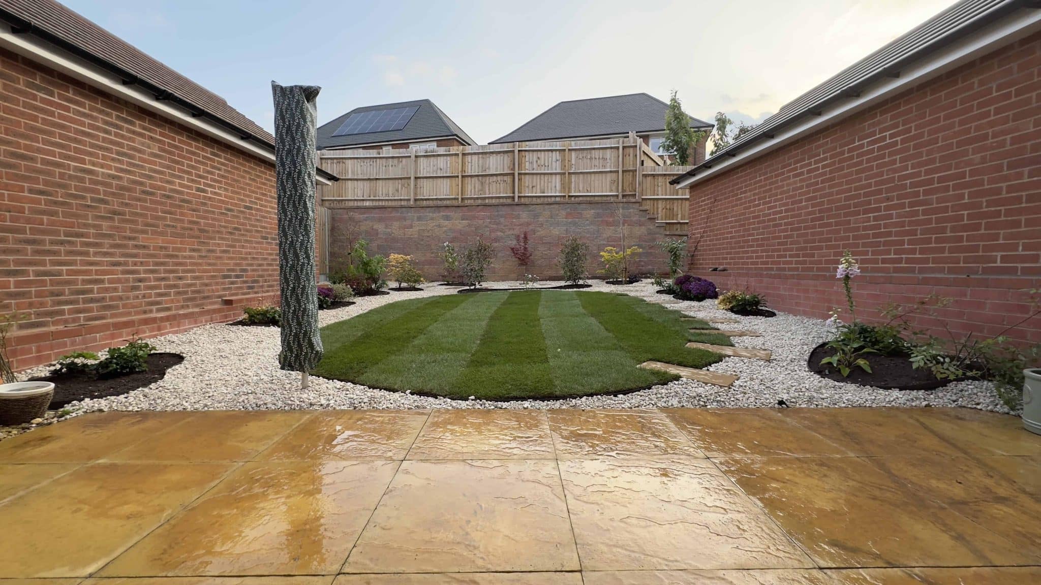 Landscape designed patio
