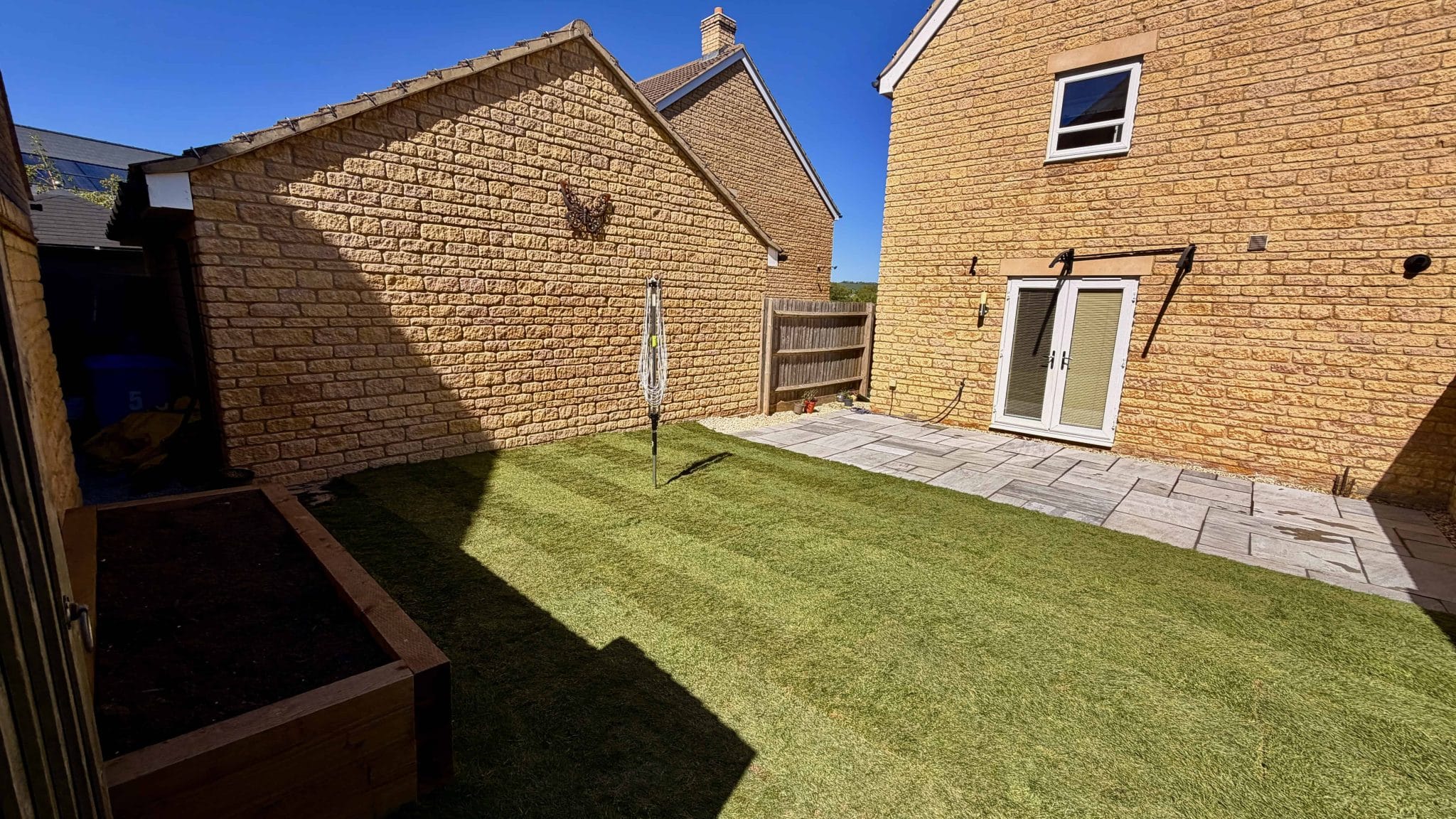new lawn and patio bishops Cleeve