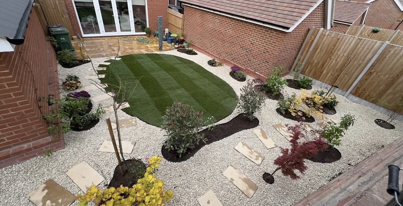 new build garden ross-on-wye transformation by Hereford Landscapers